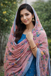 FLORAL PRINT CHIFFON DUPATTA