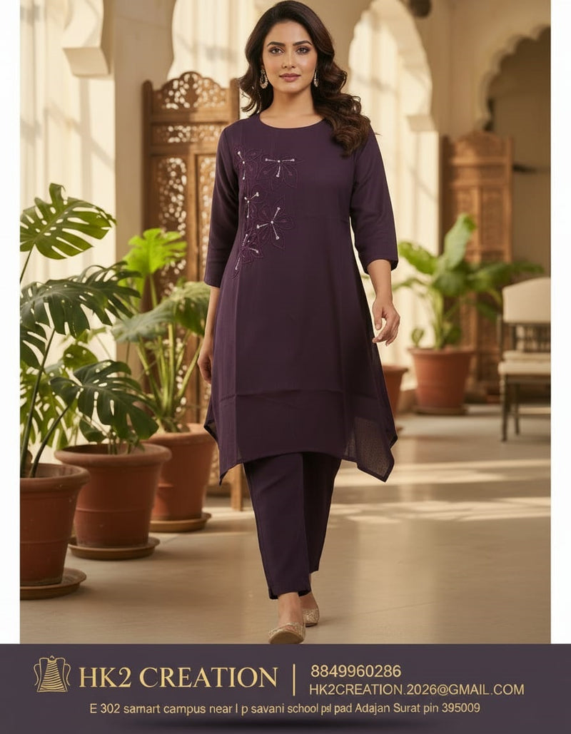 EMBROIDERED ETHNIC CO-ORD SET