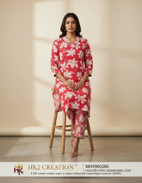 PINK FLORAL PRINTED