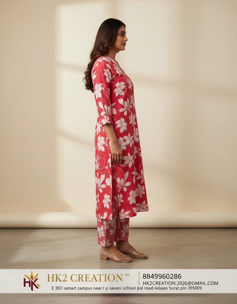 PINK FLORAL PRINTED