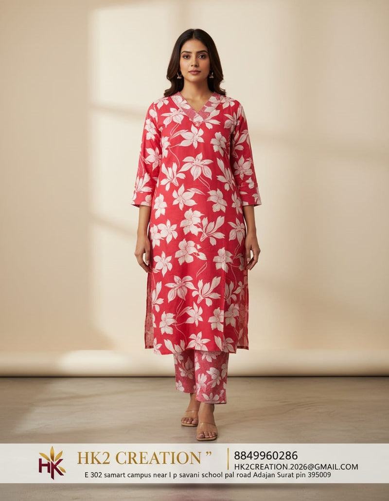 PINK FLORAL PRINTED