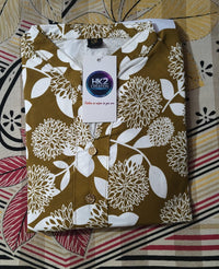 MUSTARD FLORAL PRINTED ETHNIC SET