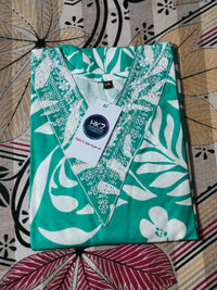 GREEN FLORAL KAFTAN KUTI
