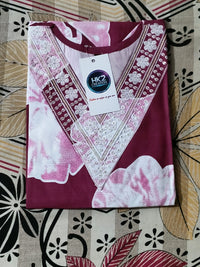 PLUM SHADE V-NECK FLORAL PRINT