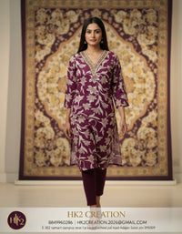 V-NECK COTTON KURTI