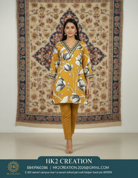 V-NECKLINE WITH CONTRASTING EMBROIDERY