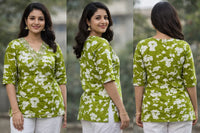 V-NECK WITH DELICATE EMBROIDERY