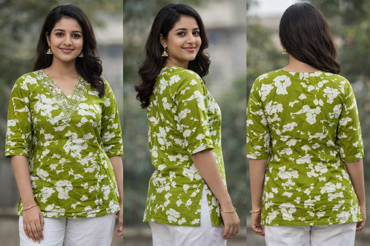 V-NECK WITH DELICATE EMBROIDERY