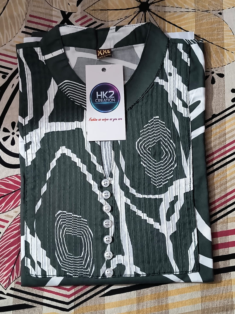 PRINTED COTTON STRAIGHT KURTI