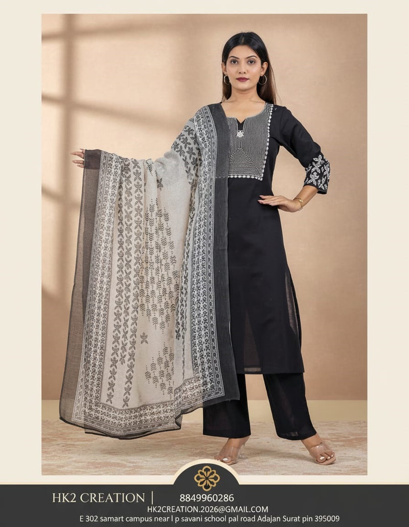 EMBROIDERED YOKE AND MATCHING DUPATTA