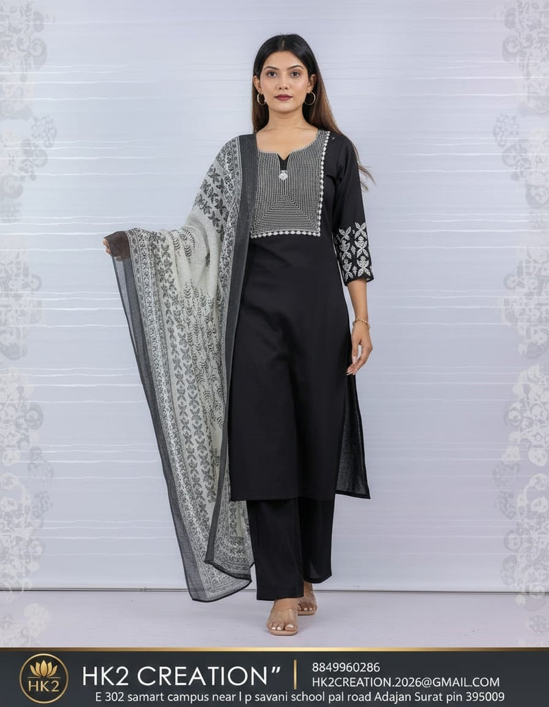 EMBROIDERED YOKE AND MATCHING DUPATTA