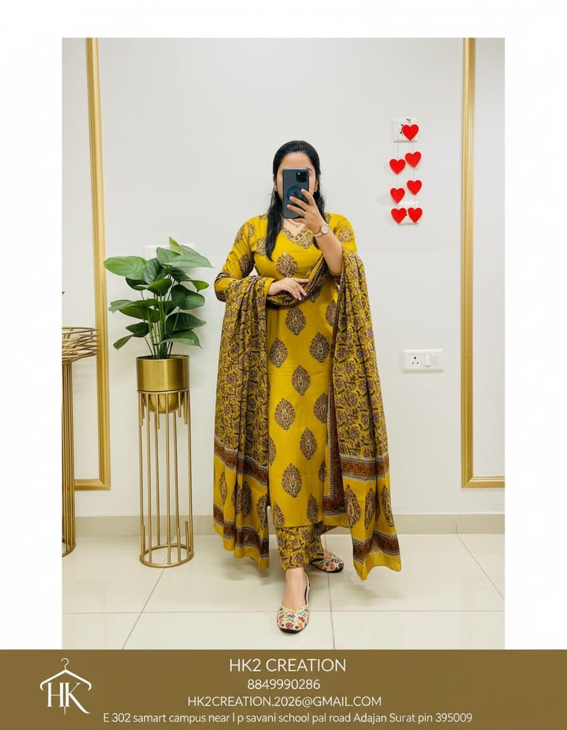 3 PIECE MUGHAL FUSION SALWAR SUIT