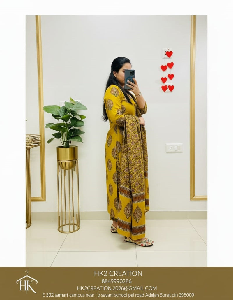 3 PIECE MUGHAL FUSION SALWAR SUIT