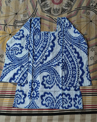 BOHO-CHIC SQUARE NECK HALF-SLEEVE KURTI
