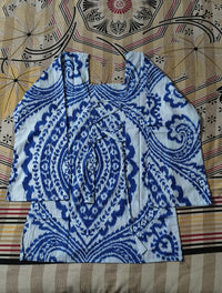 BOHO-CHIC SQUARE NECK HALF-SLEEVE KURTI