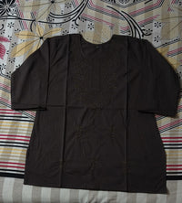 BLACK STRIPED CASUAL KURTI