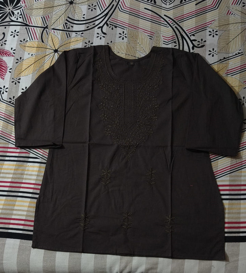 BLACK STRIPED CASUAL KURTI