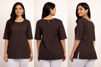 BLACK STRIPED CASUAL KURTI