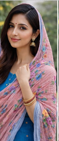 FLORAL PRINT CHIFFON DUPATTA