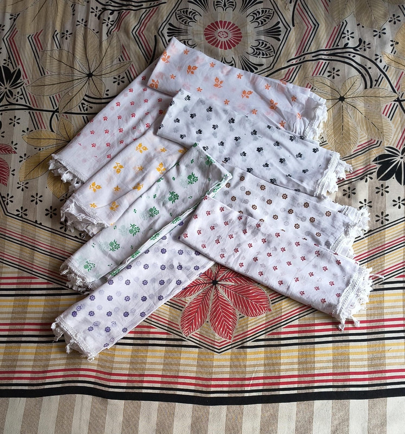 LUCKNOWI CHIKANKARI WHITE CHIFFON DUPATTA