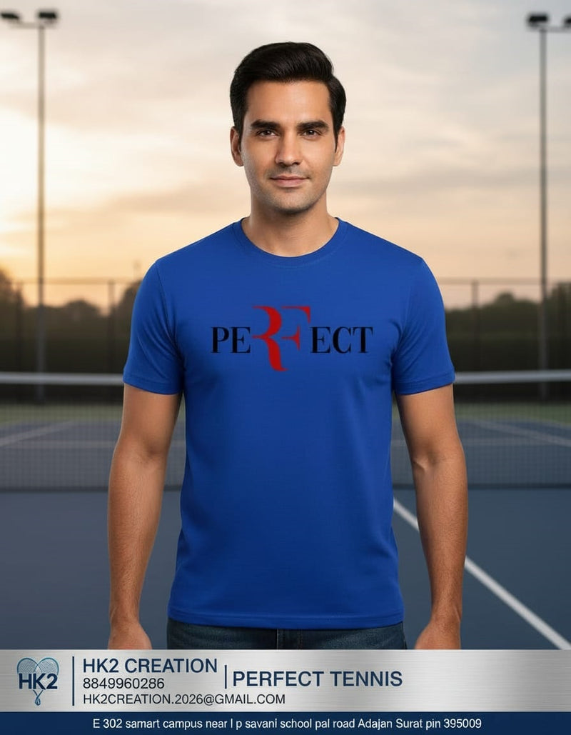 MENS WEAR 100% COTTON ROUND NECK T-SHIRT-185 GSM  "PREFECT"
