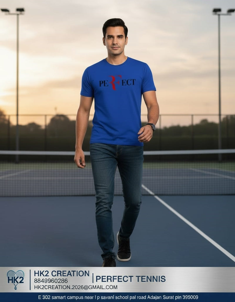 MENS WEAR 100% COTTON ROUND NECK T-SHIRT-185 GSM  "PREFECT"