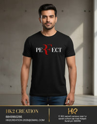 MENS WEAR 100% COTTON ROUND NECK T-SHIRT-185 GSM  "PREFECT"