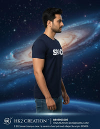 MENS WEAR 100% COTTON ROUND NECK T-SHIRT-185 GSM  "SPACE"