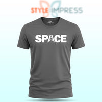 MENS WEAR 100% COTTON ROUND NECK T-SHIRT-185 GSM  "SPACE"