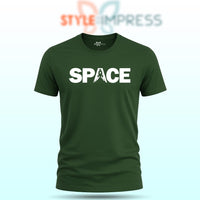 MENS WEAR 100% COTTON ROUND NECK T-SHIRT-185 GSM  "SPACE"