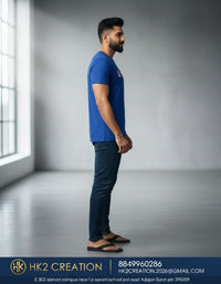 MENS WEAR 100% COTTON ROUND NECK T-SHIRT-185 GSM  "INVISIBLE"