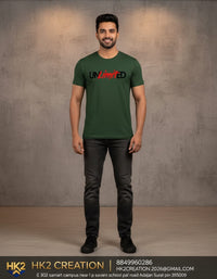 MENS WEAR 100% COTTON ROUND NECK T-SHIRT-185 GSM  "UNLIMITED"