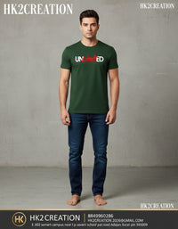 MENS WEAR 100% COTTON ROUND NECK T-SHIRT-185 GSM  "UNLIMITED"