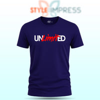 MENS WEAR 100% COTTON ROUND NECK T-SHIRT-185 GSM  "UNLIMITED"