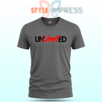 MENS WEAR 100% COTTON ROUND NECK T-SHIRT-185 GSM  "UNLIMITED"