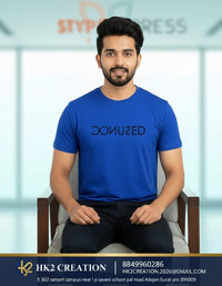 MENS WEAR 100% COTTON ROUND NECK T-SHIRT-185 GSM  "CONFUSED"