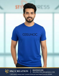 MENS WEAR 100% COTTON ROUND NECK T-SHIRT-185 GSM  "CONFUSED"