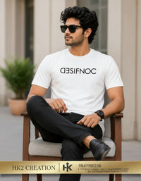 MENS WEAR 100% COTTON ROUND NECK T-SHIRT-185 GSM  "CONFUSED"