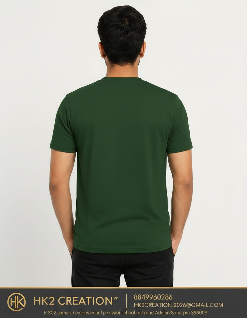 MENS WEAR 100% COTTON ROUND NECK T-SHIRT-185 GSM  "CONFUSED"