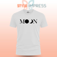 MENS WEAR 100% COTTON ROUND NECK T-SHIRT-185 GSM  "MOON"