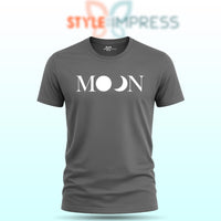MENS WEAR 100% COTTON ROUND NECK T-SHIRT-185 GSM  "MOON"