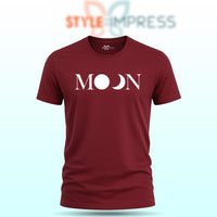 MENS WEAR 100% COTTON ROUND NECK T-SHIRT-185 GSM  "MOON"